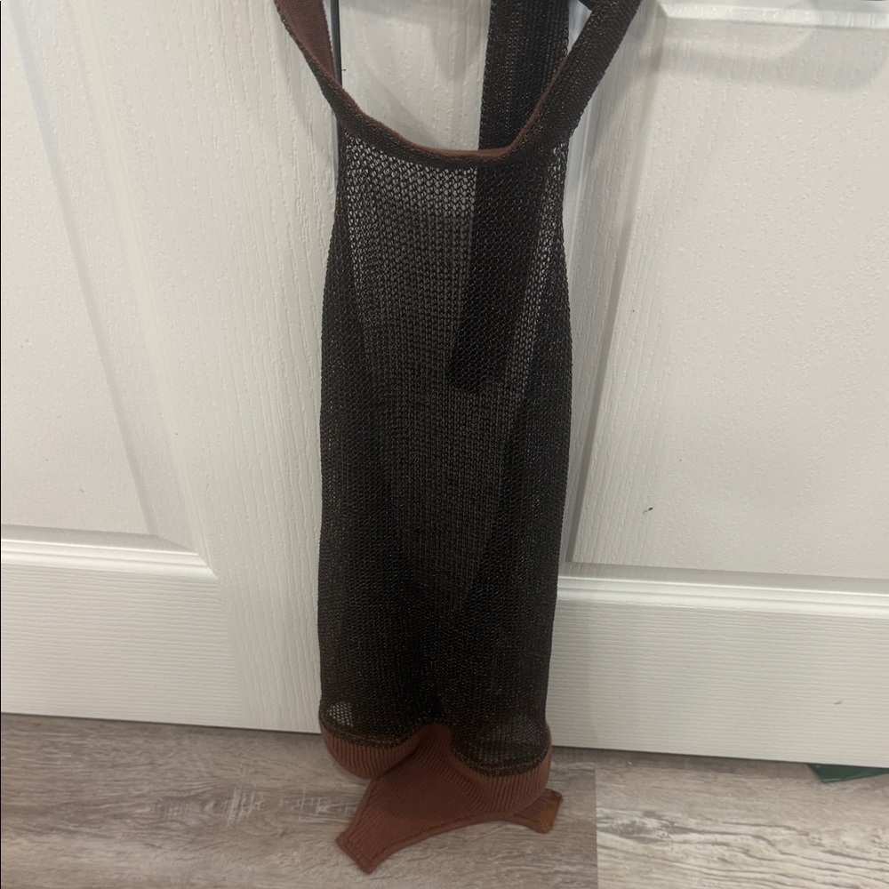 Brown Mesh Women's Bodysuit